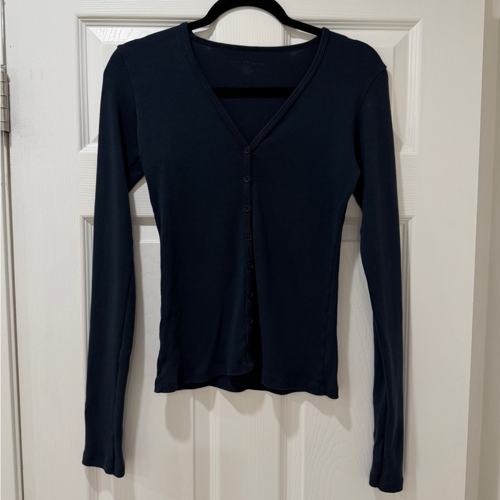 Brandy Melville Navy Blue Women's Cardigan